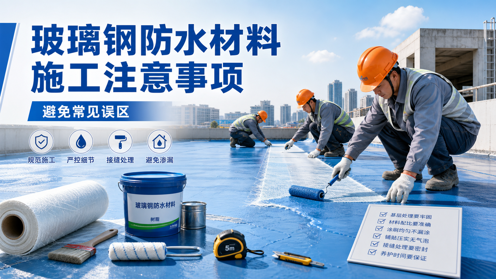 玻璃钢防水材料施工注意事项，避免常见误区 云浮 版